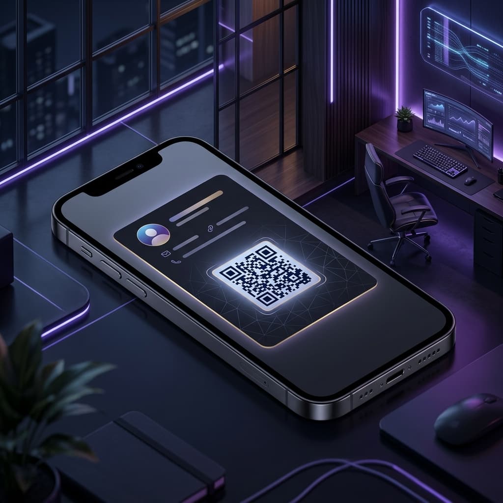 Digital card scan leading into CRM and follow-up workflow